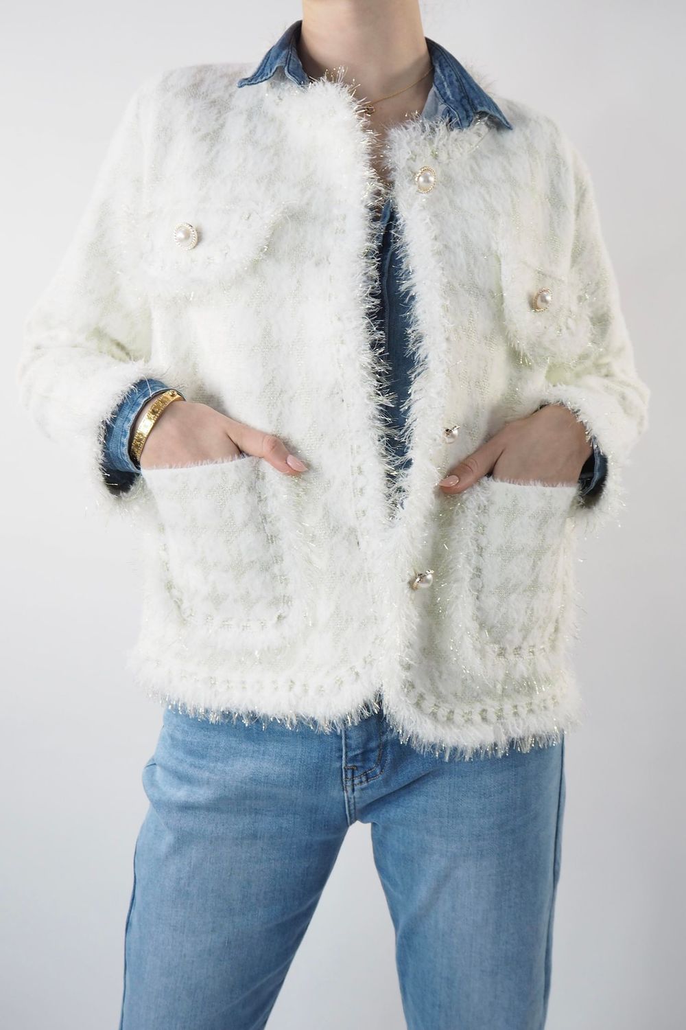Laundry B Upper East Stretch Chenille Jacket Charlotte
