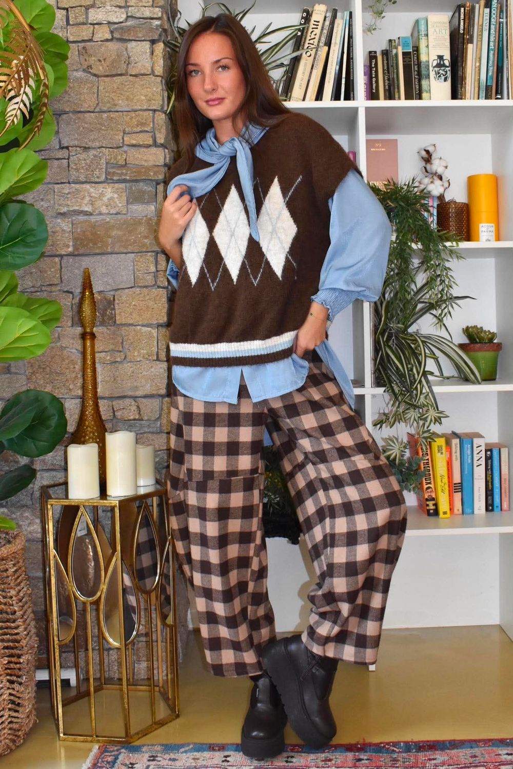Zeta Viewer Zeta Otto Argyle Tank Chocolate