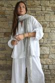 Frame Cotton Classic Pin Tuck Smock White