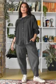 Wall Street Scuba Carrot Leg Trouser Slate