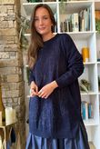 Abbey Longline Knit Navy