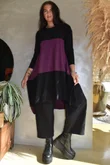 Agata Longline Split Side Knit Blackcurrant