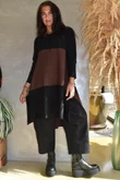 Agata Longline Split Side Knit Chocolate