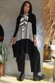 Agata Longline Split Side Knit Mid Grey Marl
