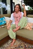Agnes Cotton Gingham Balloon Cuff Pant Soft Olive