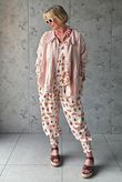 Annie Cushion Cotton Peter Pan Smock Blouse Antique Rose 