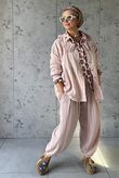 Annie Cushion Cotton Cuff Barrel Pant Antique Rose Pre order 2 weeks 