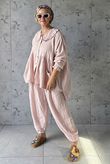 Annie Cushion Cotton Peter Pan Smock Blouse Antique Rose Pre order 2 weeks