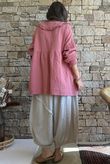 Annie Cushion Cotton Peter Pan Smock Blouse Indian Red