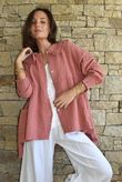 Annie Cushion Cotton Peter Pan Smock Blouse Indian Red