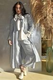 Annie Gingham Peter Pan Frock Coat Denim /30 Pre order 10 days ~