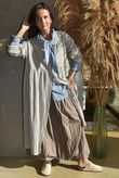 Annie Gingham Peter Pan Frock Coat Mocha /15 Pre order 10 days 