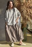 Annie Gingham Peter Pan Smock Blouse Mocha /20 Pre order 10 days 