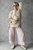 Annie Gingham Quirky 7/8 Pant Antique Rose /10 Pre order 10 days 