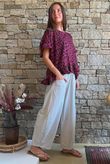 Arbi Big Cat Frill Box Top Burgundy