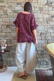 Arbi Big Cat Frill Box Top Burgundy