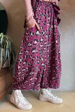 Arbi Big Cat Wide Crop Pant Burgundy 