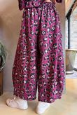 Arbi Big Cat Wide Crop Pant Burgundy 