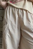 Arbi Gingham 7/8 Barrel Pant Camel