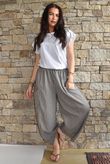 Arbi Gingham 7/8 Barrel Pant Chocolate