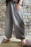 Arbi Gingham 7/8 Barrel Pant Chocolate