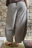 Arbi Gingham 7/8 Barrel Pant Chocolate