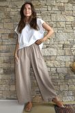 Arbi Gingham 7/8 Barrel Pant Hazelnut