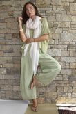 Arbi Gingham 7/8 Barrel Pant Matcha