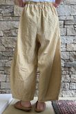Arbi Gingham 7/8 Barrel Pant Mustard