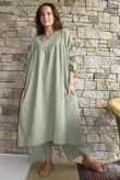 Arbi Gingham 7/8 Barrel Pant Olive
