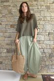 Arbi Gingham 7/8 Barrel Pant Olive