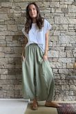 Arbi Gingham 7/8 Barrel Pant Olive