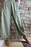Arbi Gingham 7/8 Barrel Pant Olive