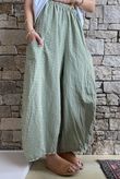 Arbi Gingham 7/8 Barrel Pant Olive