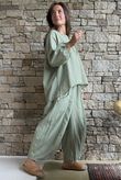 Arbi Gingham 7/8 Barrel Pant Olive