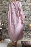 Arbi Gingham Artist Peasant Dress Indian Pink