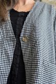 Arbi Gingham Box Jacket Black