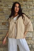 Arbi Gingham Box Jacket Camel