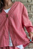Arbi Gingham Box Jacket Chilli