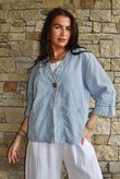Arbi Gingham Box Jacket Denim