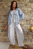 Arbi Gingham Box Jacket Denim