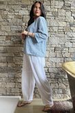 Arbi Gingham Box Jacket Denim