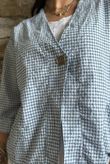 Arbi Gingham Box Jacket Denim