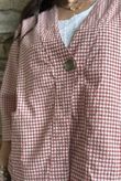 Arbi Gingham Box Jacket Indian Red