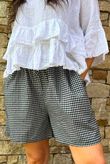 Arbi Gingham Short Black