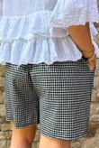 Arbi Gingham Short Black
