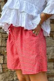 Arbi Gingham Short Chilli