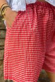 Arbi Gingham Short Chilli