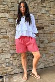 Arbi Gingham Short Chilli