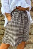 Arbi Gingham Short Chocolate